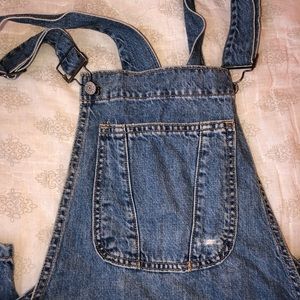 Blue jean overalls